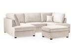 London Sofa - Plush Beige U Shape Corner - 281 x 158 x 158 CM