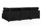London Sofa - Plush Black U Shape Corner - 281 x 158 x 158 CM