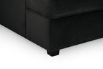 London Sofa - Plush Black U Shape Corner - 281 x 158 x 158 CM