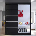 Maizie III 150cm Sliding Door Wardrobe Black