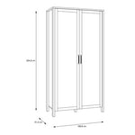 Malte Brun Hallway Wardrobe in Waterford Oak