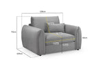 Mirabel Sofa - Grey Armchair - 138 CM