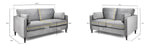 Munich Sofa - Plush Grey 3+2 Set - 180 x 150 CM