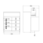 Naia Sideboard - 1 Drawer 2 Doors in Black Matt