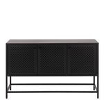 Newcastle 3 Door Raised Sideboard in Matt Black