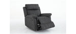 Oscar Suede Fabric Manuel Recliner Sofa Suite - Charcoal 3+2+1 Set