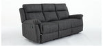 Oscar Suede Fabric Manuel Recliner Sofa Suite - Charcoal 3+2+1 Set