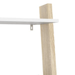 Oslo Leaning Bookcase 1 Drawer in White and Oak