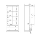 Paris China cabinet in Matt Grey