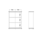 Paris Low Bookcase in Matt Grey