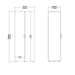 Pepe 3 Piece Bundle, Bedside, Chest and 2 Door Wardrobe in Oak and White High Gloss