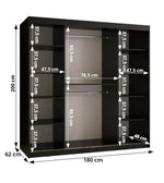 Ramiro I Sliding Door Wardrobe 180cm