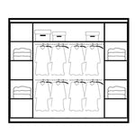 Riley 225cm Sliding Door Wardrobe White