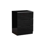 Rosy Black High Gloss Bedside - Straight