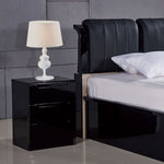 Rosy Black High Gloss Bedside - Straight