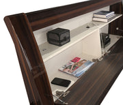 Rosy Walnut High Gloss Ottoman Bed - Storage Lift Up | Single 3FT
