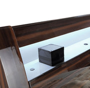 Rosy Walnut High Gloss Ottoman Bed - Storage Lift Up | Single 3FT