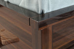 Rosy Walnut High Gloss Ottoman Bed - Storage Lift Up | Single 3FT