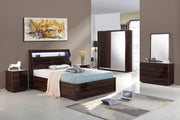 Rosy Walnut High Gloss Ottoman Bed - Storage Lift Up | Single 3FT