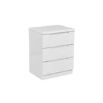 Rosy White High Gloss Bedside - Straight