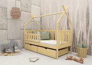 Wooden Single Bed Simba with Storage