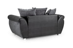 Shannon Sofa - Black/Grey 2 Seater - 167 CM