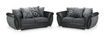 Shannon Sofa - Black/Grey 3+2 Set - 193 x 167 CM