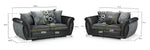 Shannon Sofa - Black/Grey 3+2 Set - 193 x 167 CM