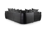 Shannon Sofa - Black/Grey Left Hand Facing Corner - 240 x 195 CM