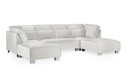 Sloane Sofa Silver U Shape Corner - 335 x 190 x 190 CM