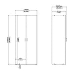 Space 3 Piece Bundle, Bedside, Chest and 2 Door Wardrobe in White