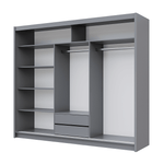 Thames 250cm Sliding Door Wardrobe Graphite