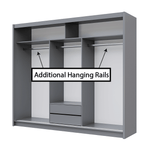 Thames 250cm Sliding Door Wardrobe Graphite