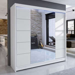 Tia V 180cm Sliding Door Wardrobe White