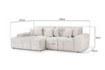 Tokyo Sofa Beige Left Hand Facing Corner - 298 x 147 CM