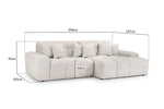 Tokyo Sofa Beige Right Hand Facing Corner - 298 x 147 CM