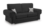 Verona Fullback Sofa - Black 3 Seater - 193 CM