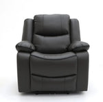 Black leather recliner chair
