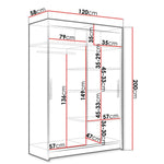 Wye I 120cm Sliding Door Wardrobe Black