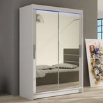 Wye VII 120cm Sliding Door Wardrobe White