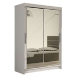 Wye VII 120cm Sliding Door Wardrobe White