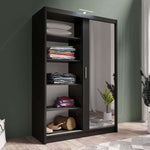 Piper 150cm Sliding Door Wardrobe Black