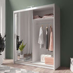 Piper 180cm Sliding Door Wardrobe White