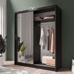 Piper 180cm Sliding Door Wardrobe Black