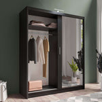 Piper 180cm Sliding Door Wardrobe Black