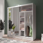Piper 203cm Sliding Door Wardrobe White