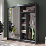 Piper 203cm Sliding Door Wardrobe Graphite