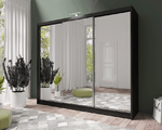 Piper LUX 250cm Sliding Door Wardrobe Black