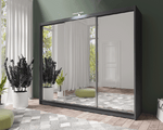 Piper LUX 250cm Sliding Door Wardrobe Graphite