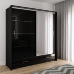 Madison 208cm Sliding Door Wardrobe - Black